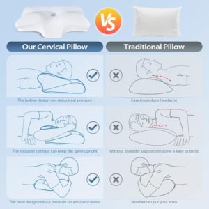 Almohada cervical Homca en un ambiente de descanso relajante